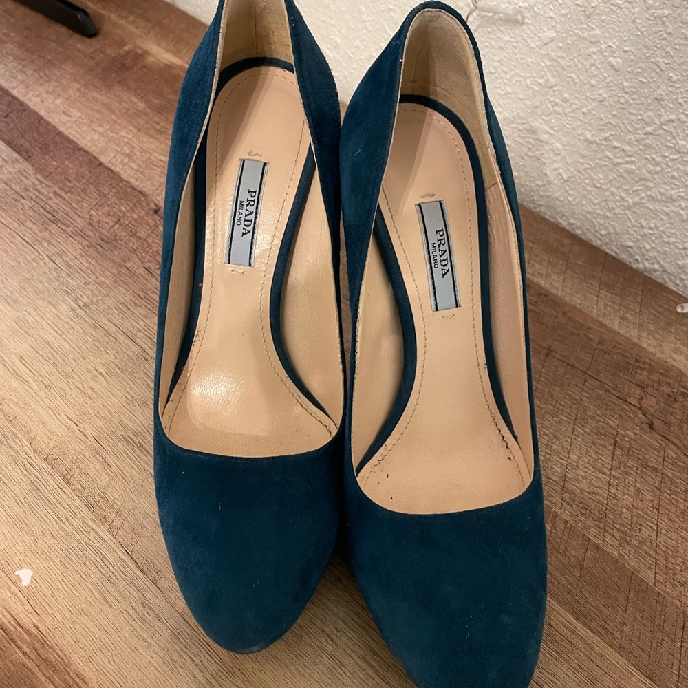 Prada Dark Green High Heels